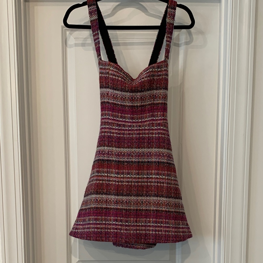 NBD(Revolve)  Pink and tweed Luxe pinafore dress/ jumper, Med.NWOT